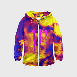 Ветровка с капюшоном детская Monster energy storm grunge, цвет: 3D-белый