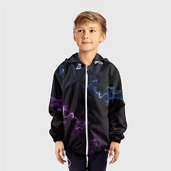 Ветровка с капюшоном детская Color black blue pink, цвет: 3D-белый — фото 2