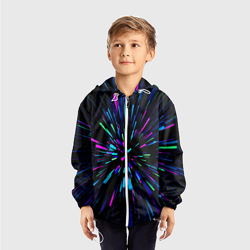 Детская ветровка Neon rods / 3D-Белый – фото 3