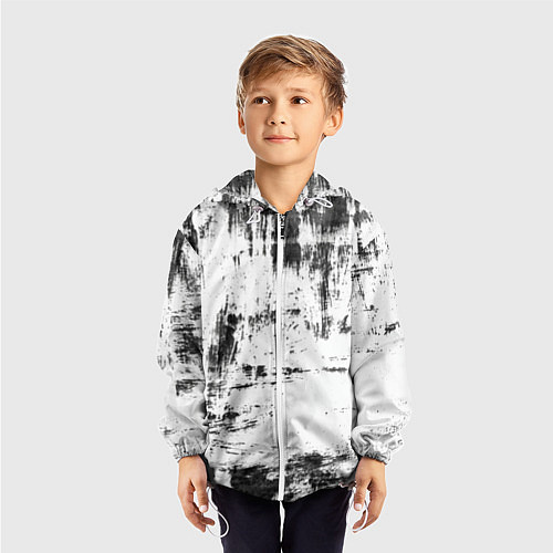 Детская ветровка Color black and white / 3D-Белый – фото 3