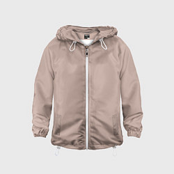 Ветровка с капюшоном детская Светлый оттенок цвета года 2025 от Пантон, цвет: 3D-белый