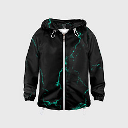 Детская ветровка Color black turquoise