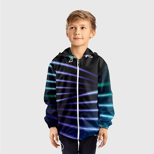 Детская ветровка Color black blue / 3D-Белый – фото 3