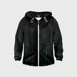 Детская ветровка Color black turquoise