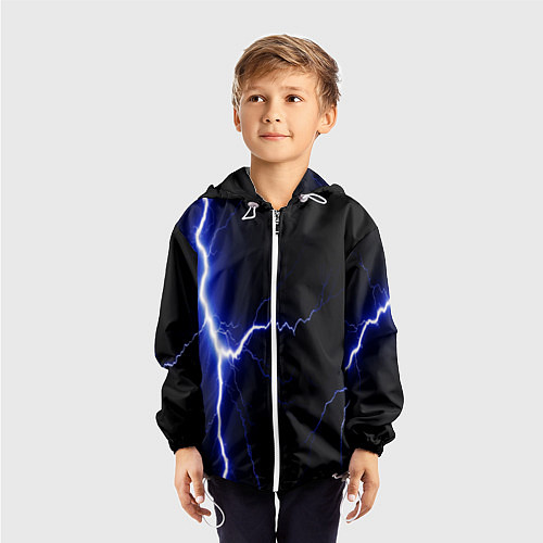 Детская ветровка Lightning blue / 3D-Белый – фото 3