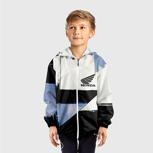 Детская ветровка Honda логотип / 3D-Белый – фото 3
