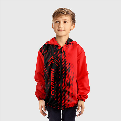 Детская ветровка Citroen - red gradient по-вертикали / 3D-Черный – фото 3