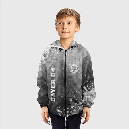 Детская ветровка Bayer 04 - grey gradient вертикально / 3D-Черный – фото 3