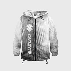 Ветровка с капюшоном детская Suzuki - grey gradient по-вертикали, цвет: 3D-черный