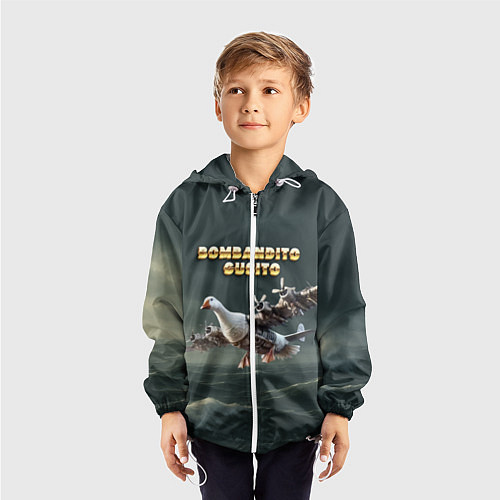 Детская ветровка Bombandito Gusito мем / 3D-Белый – фото 3
