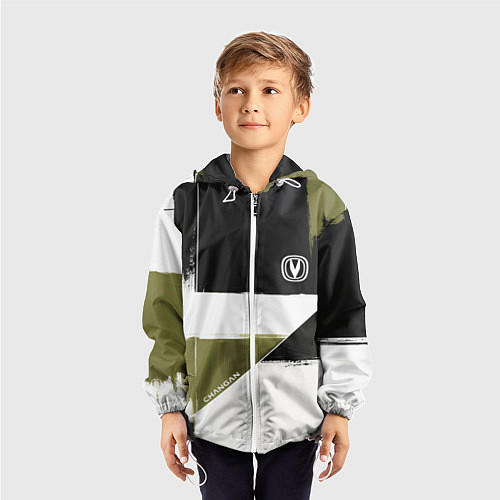 Детская ветровка Changan логотип / 3D-Белый – фото 3