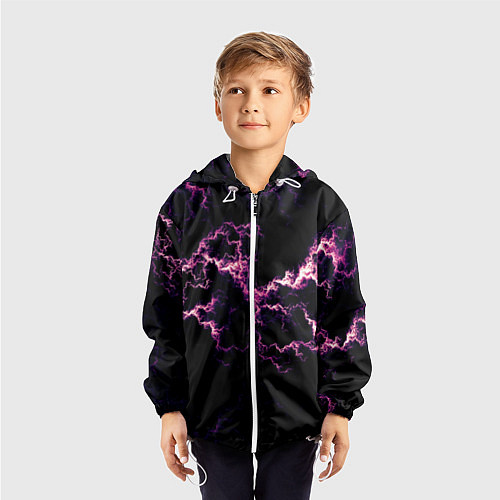 Детская ветровка Lightning pink glow / 3D-Белый – фото 3