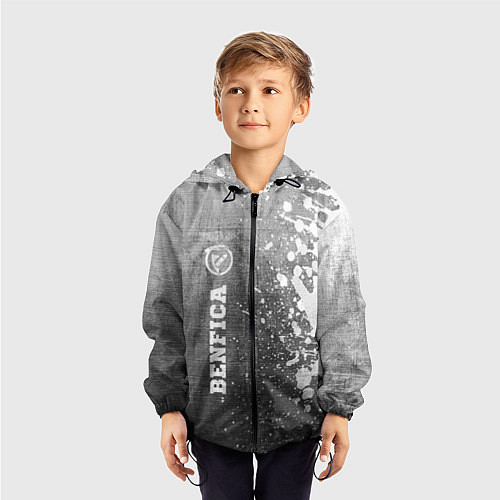Детская ветровка Benfica - grey gradient по-вертикали / 3D-Черный – фото 3