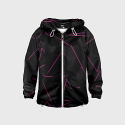 Ветровка с капюшоном детская Color pink line, цвет: 3D-белый