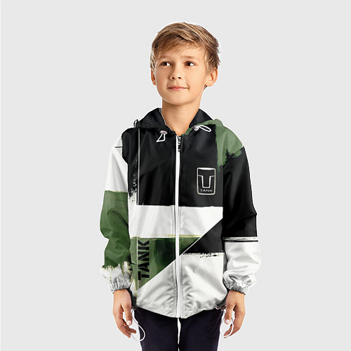 Детская ветровка Tank логотип машины / 3D-Белый – фото 3