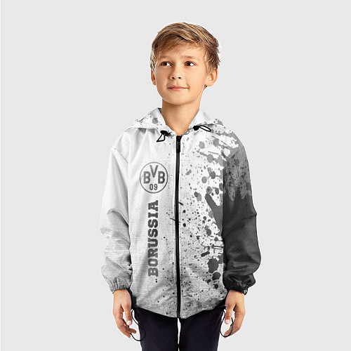 Детская ветровка Borussia - white gradient по-вертикали / 3D-Черный – фото 3