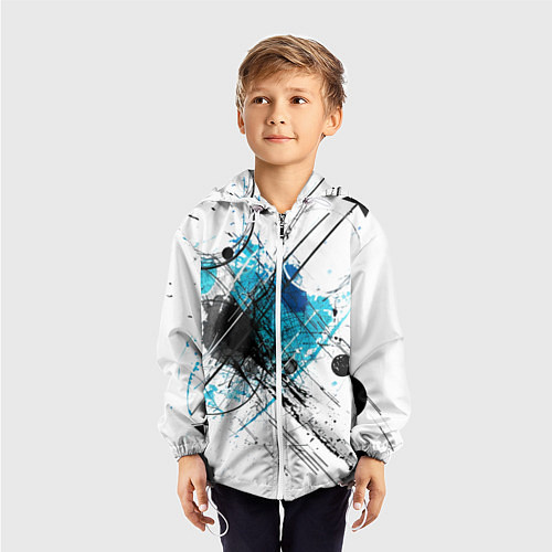 Детская ветровка Абстракция цвета / 3D-Белый – фото 3