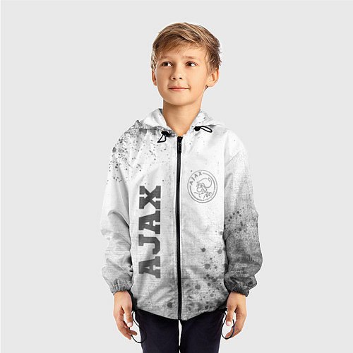 Детская ветровка Ajax - white gradient вертикально / 3D-Черный – фото 3