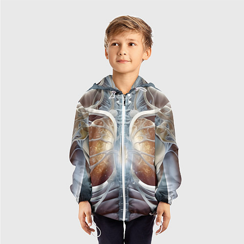 Детская ветровка Рентген и скелет / 3D-Белый – фото 3
