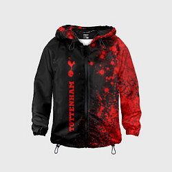 Ветровка с капюшоном детская Tottenham - red gradient по-вертикали, цвет: 3D-черный