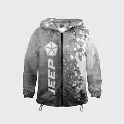 Ветровка с капюшоном детская Jeep - grey gradient по-вертикали, цвет: 3D-черный