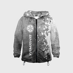 Ветровка с капюшоном детская Yamaha - grey gradient по-вертикали, цвет: 3D-черный