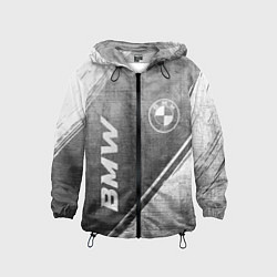 Ветровка с капюшоном детская BMW - grey gradient вертикально, цвет: 3D-черный