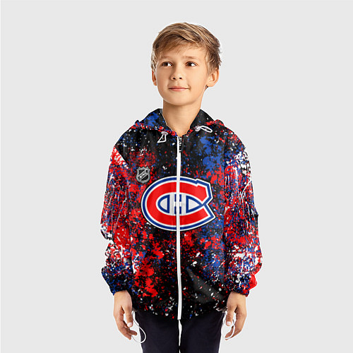 Детская ветровка Montreal Canadiens NHL black / 3D-Белый – фото 3