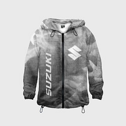 Ветровка с капюшоном детская Suzuki - grey gradient вертикально, цвет: 3D-черный