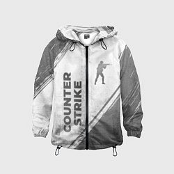 Ветровка с капюшоном детская Counter Strike - white gradient вертикально, цвет: 3D-черный