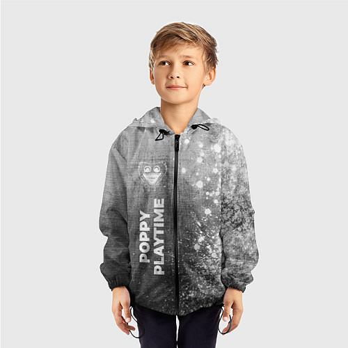 Детская ветровка Poppy Playtime - grey gradient по-вертикали / 3D-Черный – фото 3