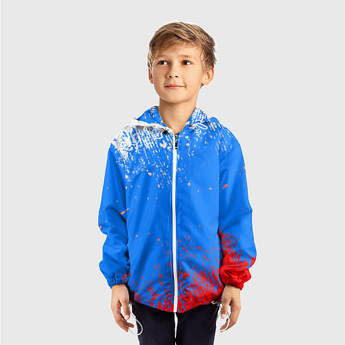 Детская ветровка Патриот - флаг / 3D-Белый – фото 3