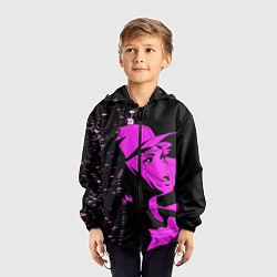 Ветровка с капюшоном детская Лазарь: Элейна, цвет: 3D-черный — фото 2