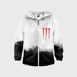 Ветровка с капюшоном детская Monster energy splash smoke, цвет: 3D-белый