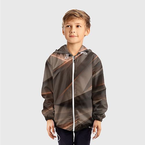 Детская ветровка Кофейная объемная текстура / 3D-Белый – фото 3