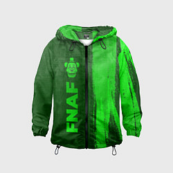 Ветровка с капюшоном детская FNAF - green gradient по-вертикали, цвет: 3D-черный