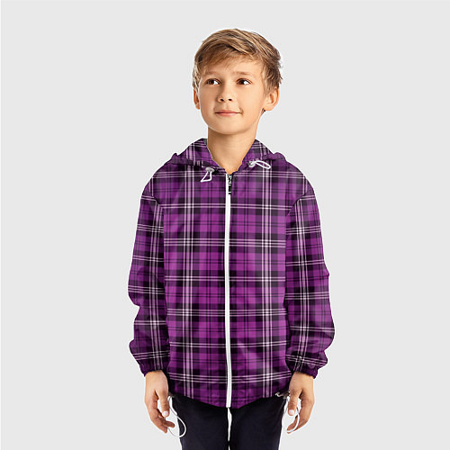 Детская ветровка Color pink checkerboard / 3D-Белый – фото 3