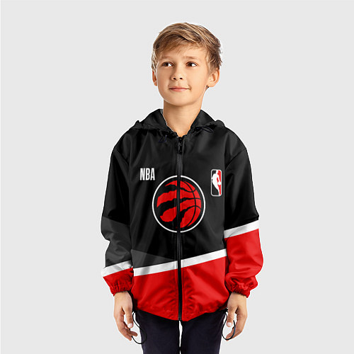 Детская ветровка Toronto Raptors - basketball / 3D-Черный – фото 3