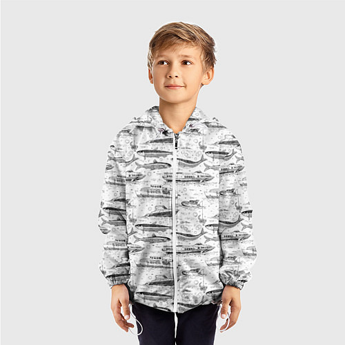 Детская ветровка Корюшка и водный транспорт / 3D-Белый – фото 3