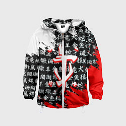 Ветровка с капюшоном детская Doom dark age japan, цвет: 3D-белый