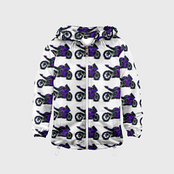 Детская ветровка Motorcycle purple gloss