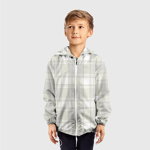 Детская ветровка Checked white completely / 3D-Белый – фото 3
