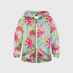 Детская ветровка Palm yellow pink