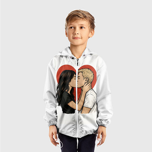 Детская ветровка Влюбленные навсегда / 3D-Белый – фото 3