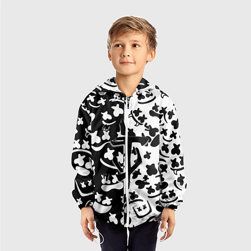 Детская ветровка Doom x Marshmello pattern / 3D-Белый – фото 3