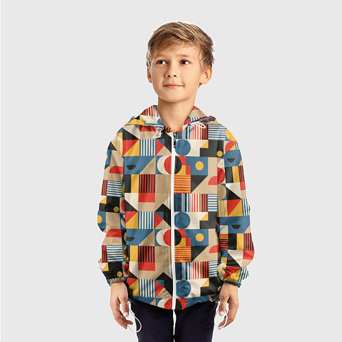 Детская ветровка Ритмы Баухауса / 3D-Белый – фото 3