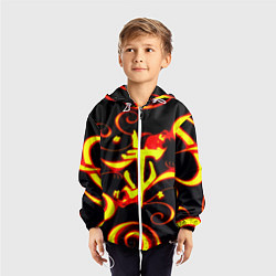 Ветровка с капюшоном детская Doom dragon steel fire, цвет: 3D-белый — фото 2