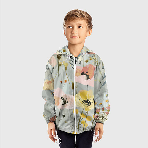 Детская ветровка Цветы и цветочки / 3D-Белый – фото 3