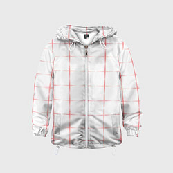 Ветровка с капюшоном детская Color white red crosses, цвет: 3D-белый