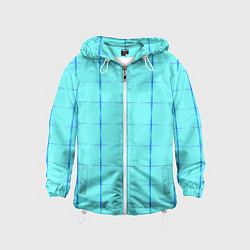 Ветровка с капюшоном детская Сolor blue line, цвет: 3D-белый